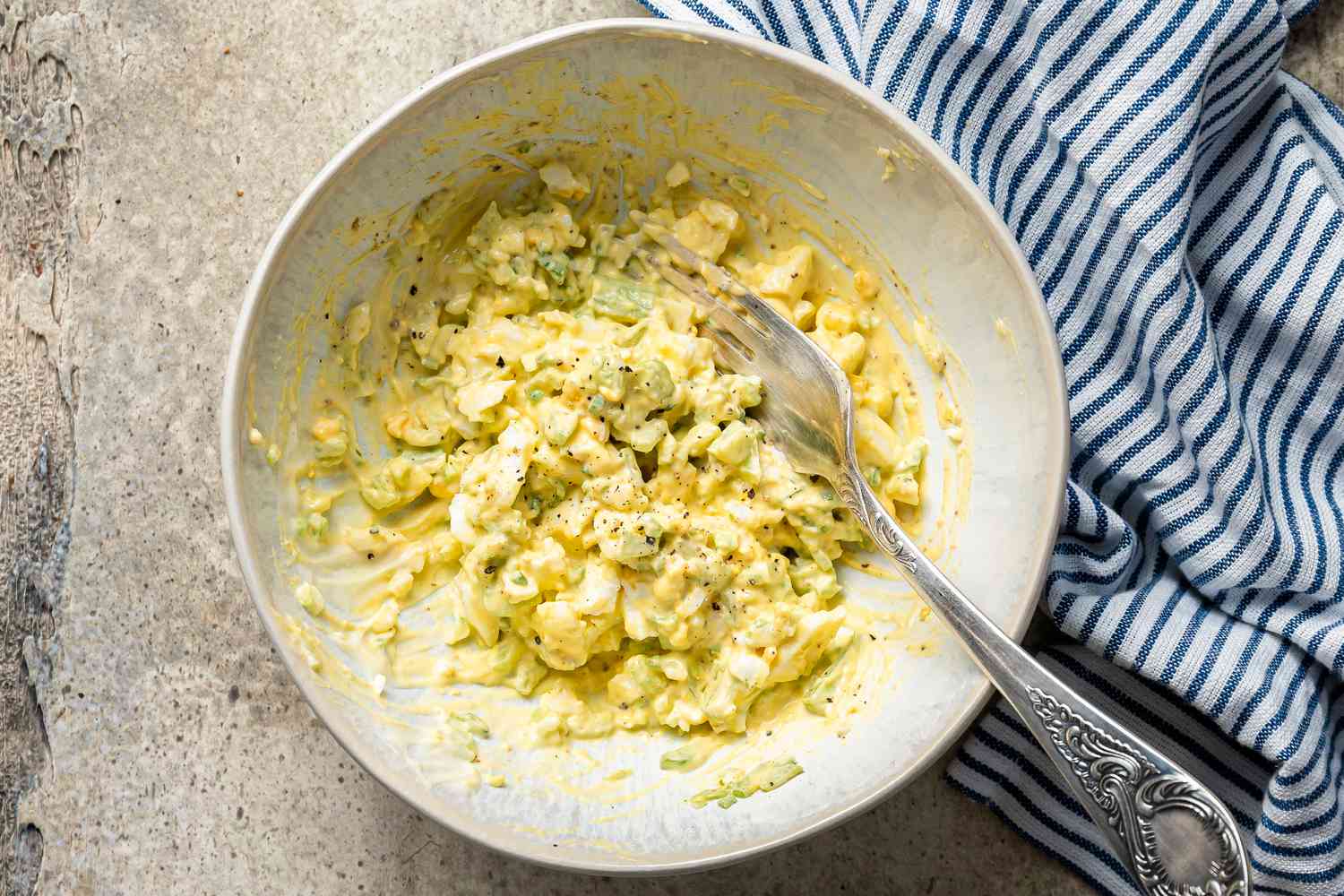 bowl of egg salad 