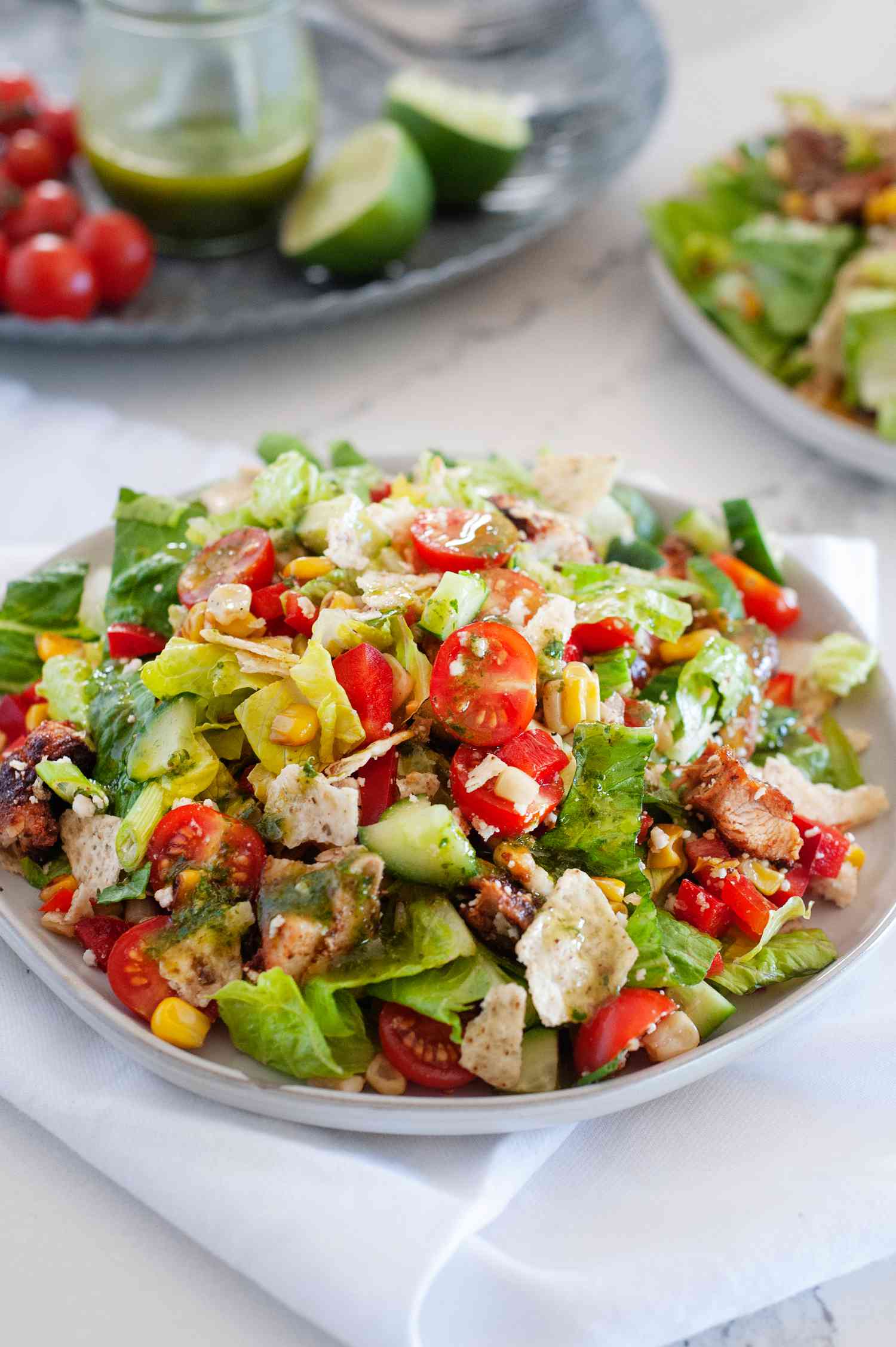 Southwestern Chopped Chicken Salad with Cilantro Lime Dressing